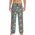 thumbnail image 2 of Kdxio Fruit Ice Cream Print Men's Sleep Pajama Pant Lounge Pants with Pockets, 2 of 8