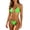 Green, variant on Womens Bikini Set 2 Piece Halter Triangle Bikini Tops for Women Adjustable Tie String Brazilian Thong Bikini Bathing Suit