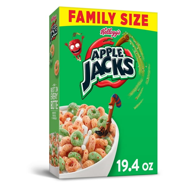 Kellogg's Apple Jacks Breakfast Cereal Original, Family Size, 19.4 Oz ...