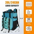 thumbnail image 3 of HOMEYA Cooler Backpack,24 Cans Backpack Coolers Insulated Leak Proof,Waterproof Lightweight Portable Cooler Bag for Beach Travel Camping,Lake Blue, 3 of 7
