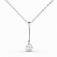 thumbnail image 7 of Cate & Chloe Tatum 18k White Gold Plated Pearl Pendant Necklace with Swarovski Crystal for Women, 7 of 7