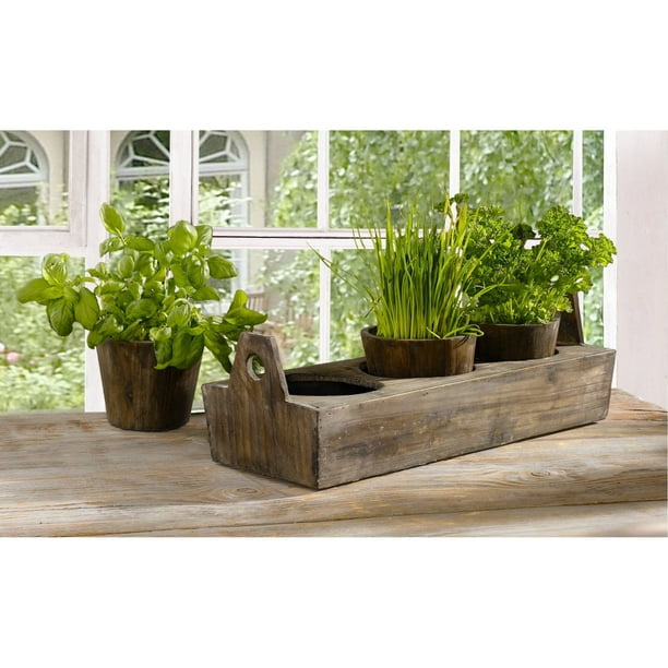 HGC Wooden Garden Plant Tray