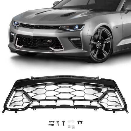 Front Bumper Lower Grille Mesh Grill For 2016 2017 2018 Chevrolet Camaro SS