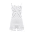 thumbnail image 2 of Womens Pajama Set 2 Piece PJ Set Camisole Shorts Sleepwear V Neck Soft Sleepwear, Lace Trim PJ Set, 2 of 6