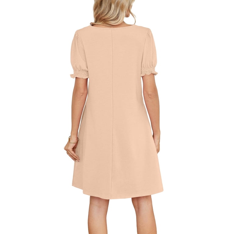 chinese dress ladies Women's Casual Off Shoulder Maxi Dress Summer Solid Color Loose Tunic T  Shirt Dresses at Amazon Women's Clothing store