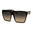 thumbnail image 2 of Oceanic Gradient Lens Flat Top Oversize Mob Plastic Sunglasses Tortoise Grey Brown, 2 of 4