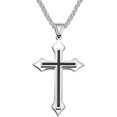 thumbnail image 1 of HSHDLDF Collier Religieux Pendentif Croix Collier simple Rétro Ne Déteint Pas Chaîne Décorative pour Homme (1), 1 of 7