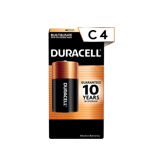 Duracell Coppertop C Alkaline Batteries 4/PK