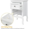 thumbnail image 5 of HLL White Nightstand Set of 2, Nightstands with 2 Drawers, Bed Side Table/Night Stand, Small Nightstand for Bedroom, Small Spaces, College Dorm, Kids’ Room, Living Room, Wood, 16W x 12D x 24H, 5 of 8