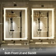 thumbnail image 4 of BEAUTYPEAK 30"x39" Bathroom Mirror with Adjustable LED Wall Mounted Mirror, White, 4 of 7