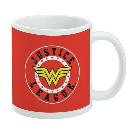 Justice League Wonder Woman Athletic Logo White Mug