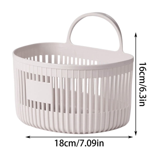 Hanging Storage Basket for Kitchen Bathroom Bedside Use 13.4 in x 14.3 cm PET Material Single-Handle Design