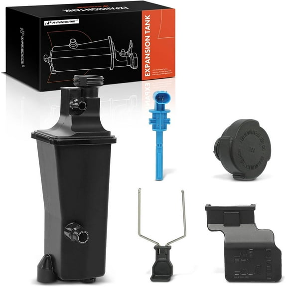 A-Premium Engine Coolant Overflow Recovery Reservoir Tank with Sensor & Cap Replacement for BMW E46 320i 323i 323Ci 325i 325Ci 325xi 328i 328Ci 330i 330Ci 330xi 1999-2006