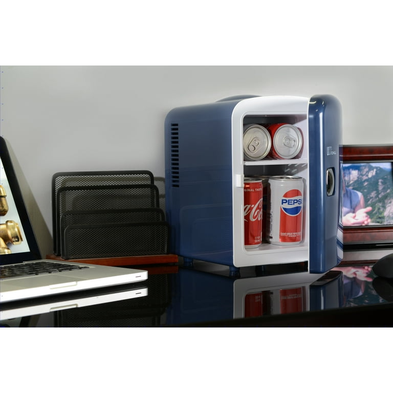 Uber Appliance Personal and Portable Mini Fridge 6-cans - Navy Blue