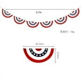 thumbnail image 3 of Guirlande de Drapeaux de Décoration de Fête du 4 Juillet avec Étoile à Cinq Branches et Drapeaux Semi-Circulaires à Rayures Rouges Blanches Bleues, 3 of 6