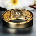 thumbnail image 4 of 2CT Round Cut Simulated Diamond Men's Wedding Engagement Band Ring 14k Yellow Gold Plated 925 Silver, 4 of 5