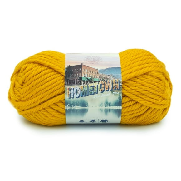 Lion Brand Yarn Hometown Usa Madison Mustard 135-159 Classic Bulky Yarn