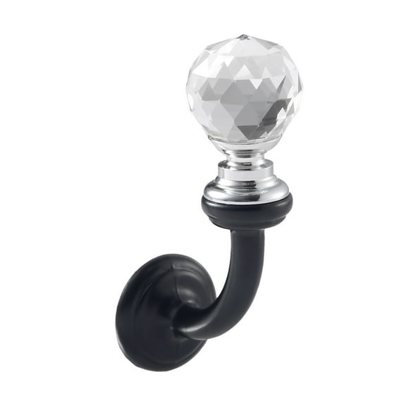 1Pc Zinc Alloy Crystal Hooks Wall Hanger Hat Coat Towel Robe Hook Bathroom Kitchen Single Hooks Hanger Furniture Hardware