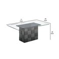thumbnail image 5 of Modern Dining Table with Rectangular Glass Table Top, Gray- Saltoro Sherpi, 5 of 5