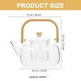 thumbnail image 2 of RENACLIPY Small Teapot for Stovetop Transparent High Silicate Glass 1Set, 2 of 7