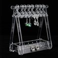 thumbnail image 2 of Clear Coat-Hanger Shape Earring Hanger Acrylic Hanger Rack with Mini Hangers Earring Jewelry Display Organizer, 2 of 5
