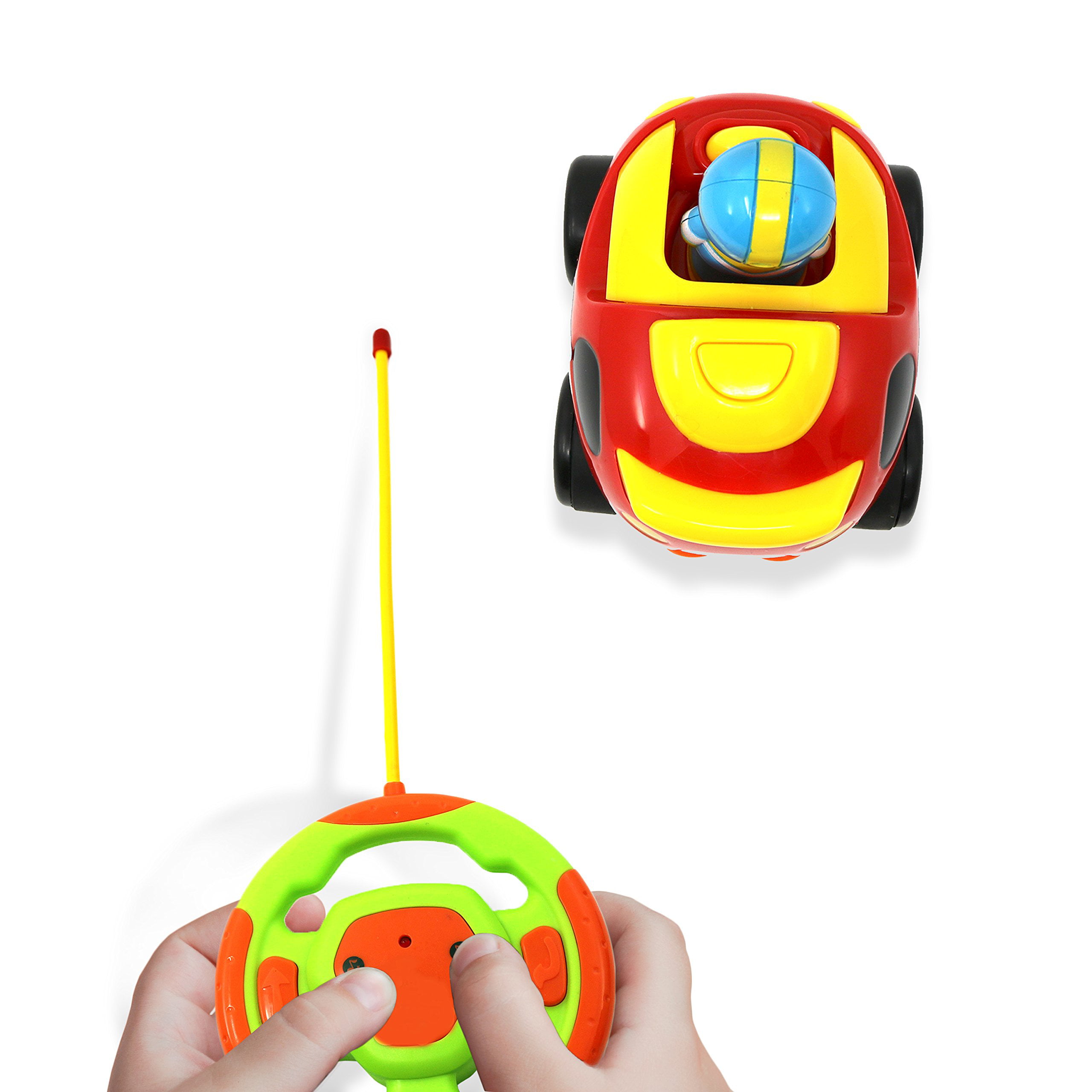 Remote Control Car For Toddlers - Kids Rc Cartoon Big Mo's Toys Race Car –  Beginner's Remote Control for Toddlers and Kids with Sounds, Music,  Flashing Lights and Removable Driver Action Figure -