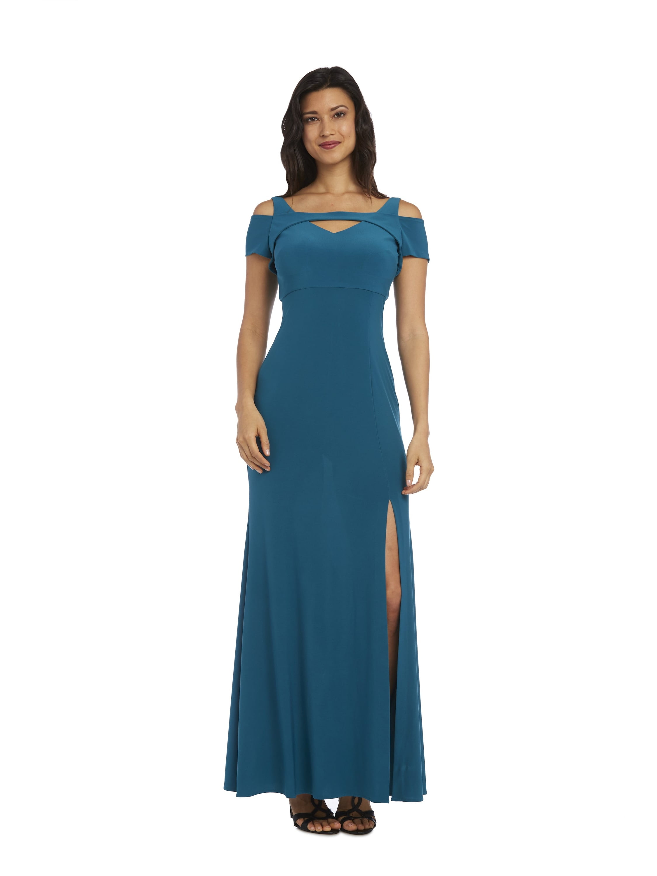 cold shoulder keyhole gown