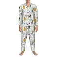 thumbnail image 3 of Lsque Colorful Poodle Dog Pattern Long Sleeve Pajama Set for Men - Soft 2-Piece Sleepwear and Loungewear Set with Pockets, Comfy Nightwear-Small, 3 of 7