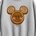 thumbnail image 2 of Disney - Mickey Gingerbread Head Women's Oversized Fleece Crew Sweatshirt, 2 of 4