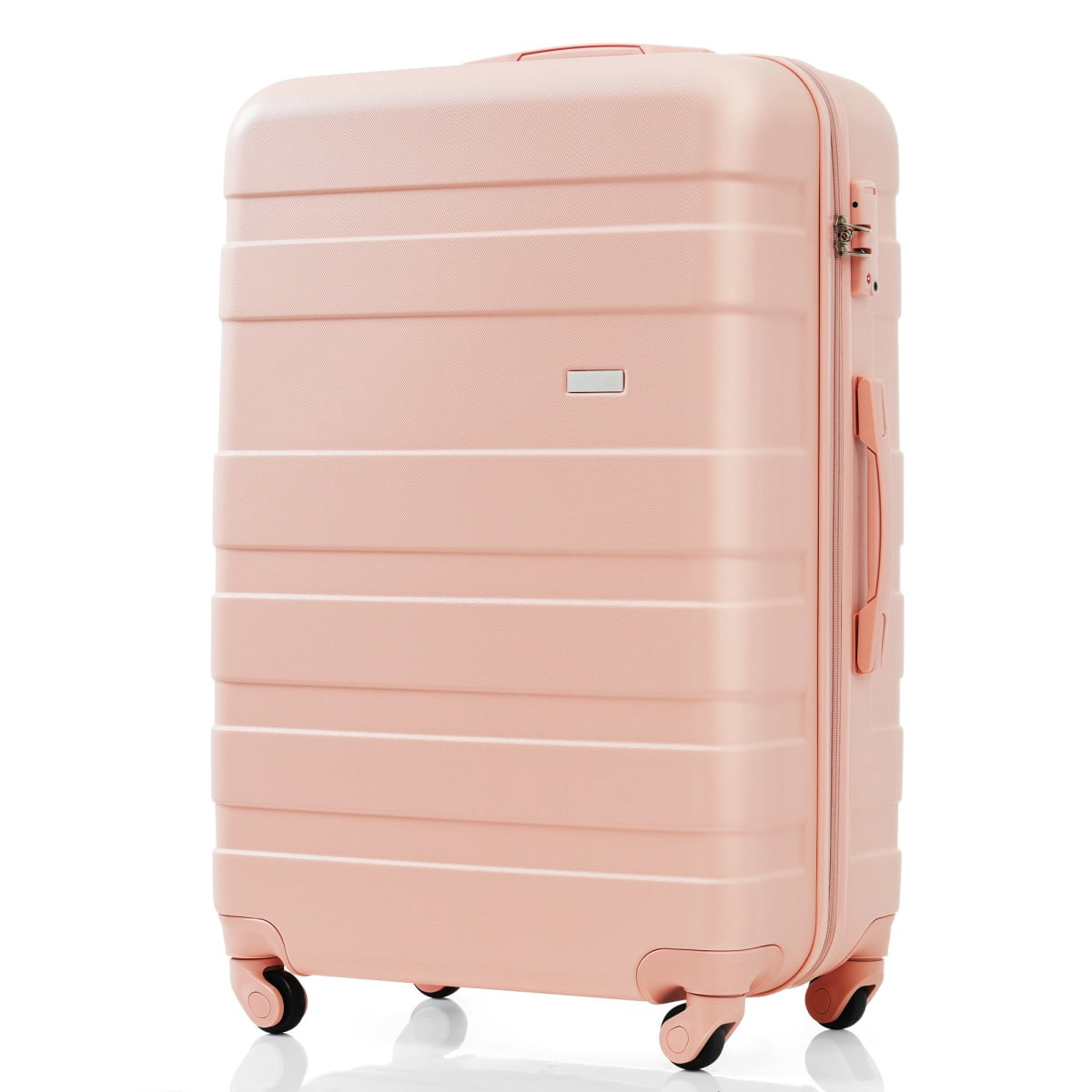 3 Piece ABS Hardshell Luggage Set Lightweight Spinner Wheels TSA Lock Pink
