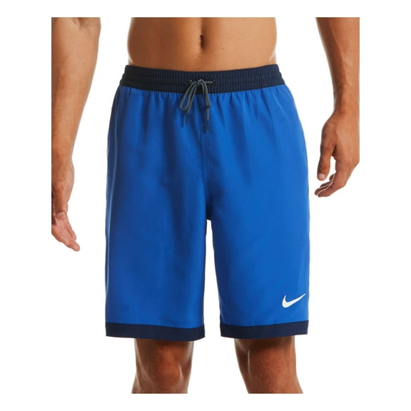 NIKE Mens Blue Drawstring Lined Swim Trunks M