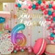 thumbnail image 4 of Globo de aluminio PatiCool Rainbow número 6 para fiesta de sexto cumpleaños, 4 of 6