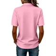 thumbnail image 4 of Polo Shirts for Women Golf Button Collared Summer Short Sleeve Tops Lightweight Work Polo Shirt Womens Blouses, M, 4 of 5