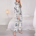 thumbnail image 3 of Sikiie Rabbit And Butterfly Women's Long-Sleeve Shirt and Full-Length Bottom Pajama Set (s-xxl)-Large, 3 of 7