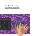 thumbnail image 5 of Hirioo Purple Snowflakes for Mouse Pad ,Anti-Slip Base, Durable Stitched Edges, Perfect for Gaming, Office, and Home Use,16x35.5in, 5 of 9