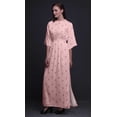thumbnail image 2 of Bimba Robe Longue Imprimée en Rayonne à Feuilles, Taille Smockée, Fente Latérale, Robe pour Femme - Xxx-Grand, 2 of 6