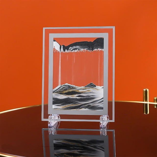 Imagen de arena , imagen de arena dinámica, arte de arena de escritorio para decoración para hogar y oficina, estantería, adornos negro de 7 pulgadas Macarena Imagen de arena dinámica