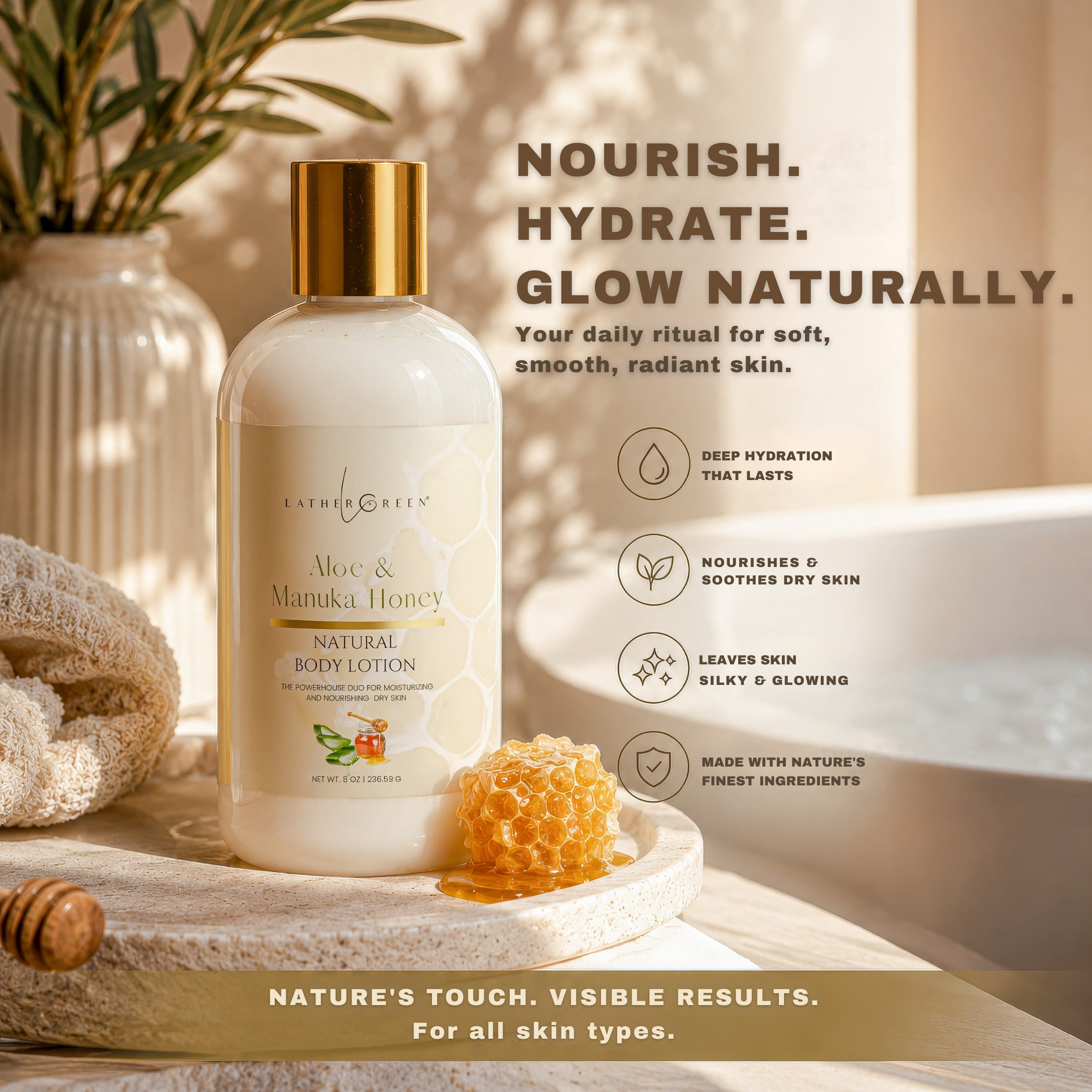 Aloe & Manuka Honey Body Lotion | Deep Moisture Daily Lotion