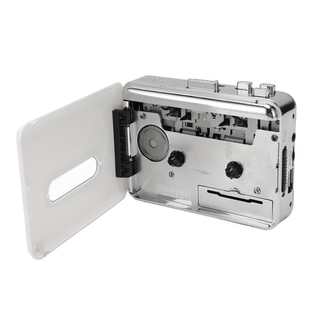 Riousery Cassette Player Retro USB Tape to MP3 Converter Digital Audio Music Walkman with 3.5mm Earphone Jack for Travel and Sports (4.4 inches / 11.2 cm) Black and White