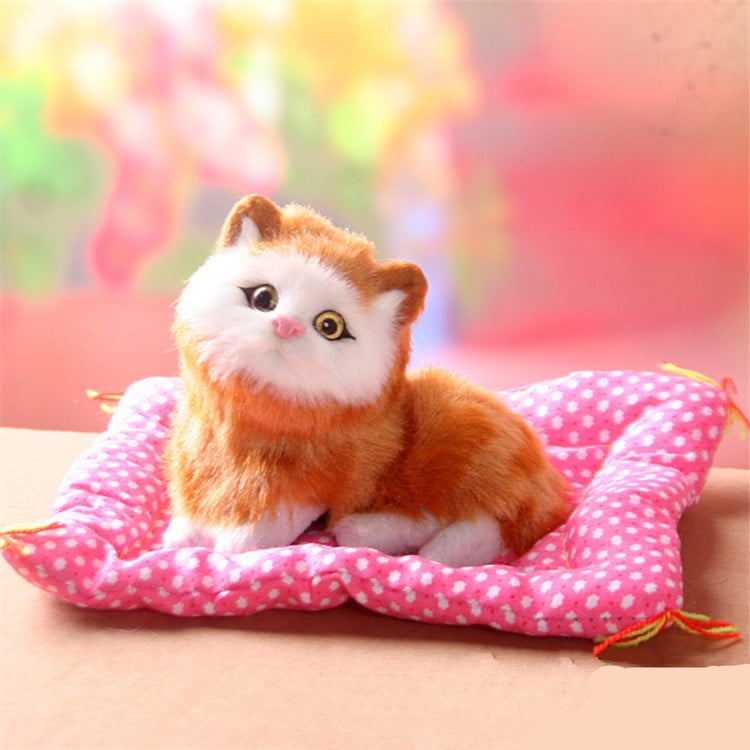 Meowing Plush Sleeping Cat With Sound Press To Meow Miaow Vivid Lifelike Soft Stuffed Cat Animal Meowing Plush Sleeping Cat With Sound Press To Meow Miaow Vivid Lifelike Soft Stuffed Cat Animal