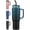 .Black Blue, variant on 40 oz Tumbler with Handle, Insulated Tumblers with Lid and Straw, Large Metal Sports Water Bottle Jug, Thermal Stainless Steel Travel Coffee Mug Cup, Black