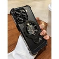 thumbnail image 1 of For IPhone 15 Pro Max Holder Bracket Case Luxury Transparent Plating Airbag Magnetic Cover For IPhone 11 15 12 13 14 Pro Max 14 15 Plus, 1 of 4