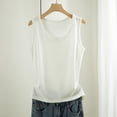 thumbnail image 2 of Plus Size Tank Tops for Women Ribbed Cotton Round Neck Wrap Camisole Tops Summer Tops, 2 of 9