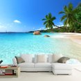 thumbnail image 1 of Papier Peint 3D Bord de Mer Palm Beach SKU WAL0294, 1 of 1