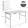 thumbnail image 3 of Costway 2PCS Folding Tables 8FT Height Adjustable Aluminum Picnic Table w/ Carrying Handle, 3 of 8