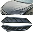 thumbnail image 3 of Ikon Motorsports Compatible with 16-20 Honda Civic 10th Gen Sedan Coupe V2 Style Hood Vents 2 Pcs Black ABS, 3 of 6