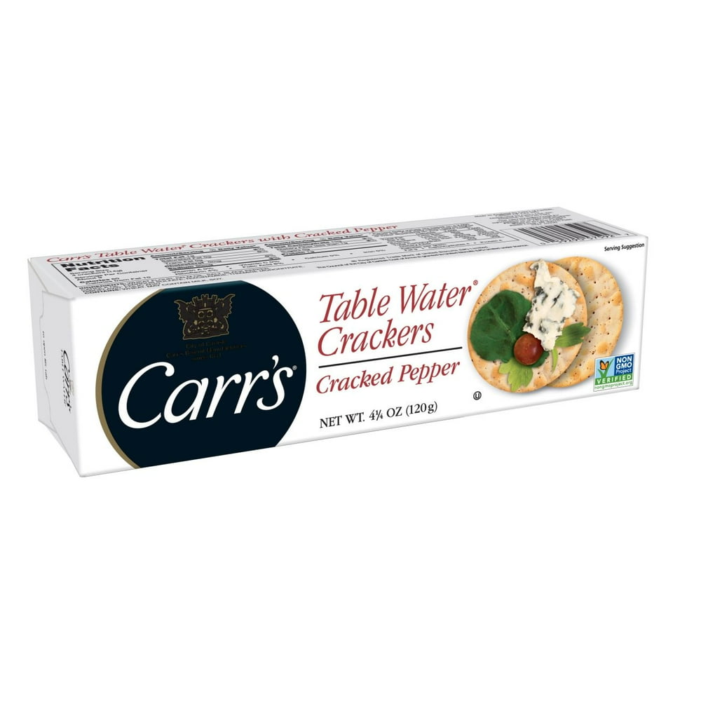 Carr's Table Water Crackers, Cracked Pepper, 4.25 oz