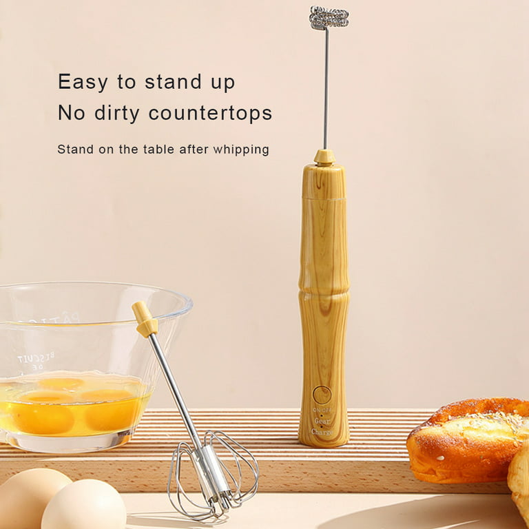 DIYOO Handheld Milk Frother Electric Whisk Foam Maker with 2 Stainless  Whisks 3 Speeds Adjustable For Coffee, Latte, Cappuccino, Matcha, Hot