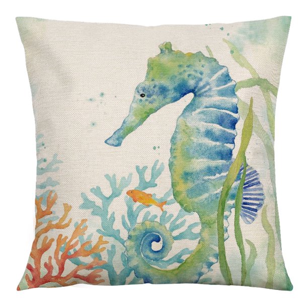 Coastal Throw Pillow Covers Ocean Outdoor Beach Pillows Cover 18x18