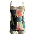 thumbnail image 5 of Teacher Appreciation Gifts AXXD Woman Plus Size Shorts Sexy Printing Lace Sling Sleeveless Tank Tops Splicing Shorts Casual Set Summer Mothers Day Gifts For New moms, 5 of 6